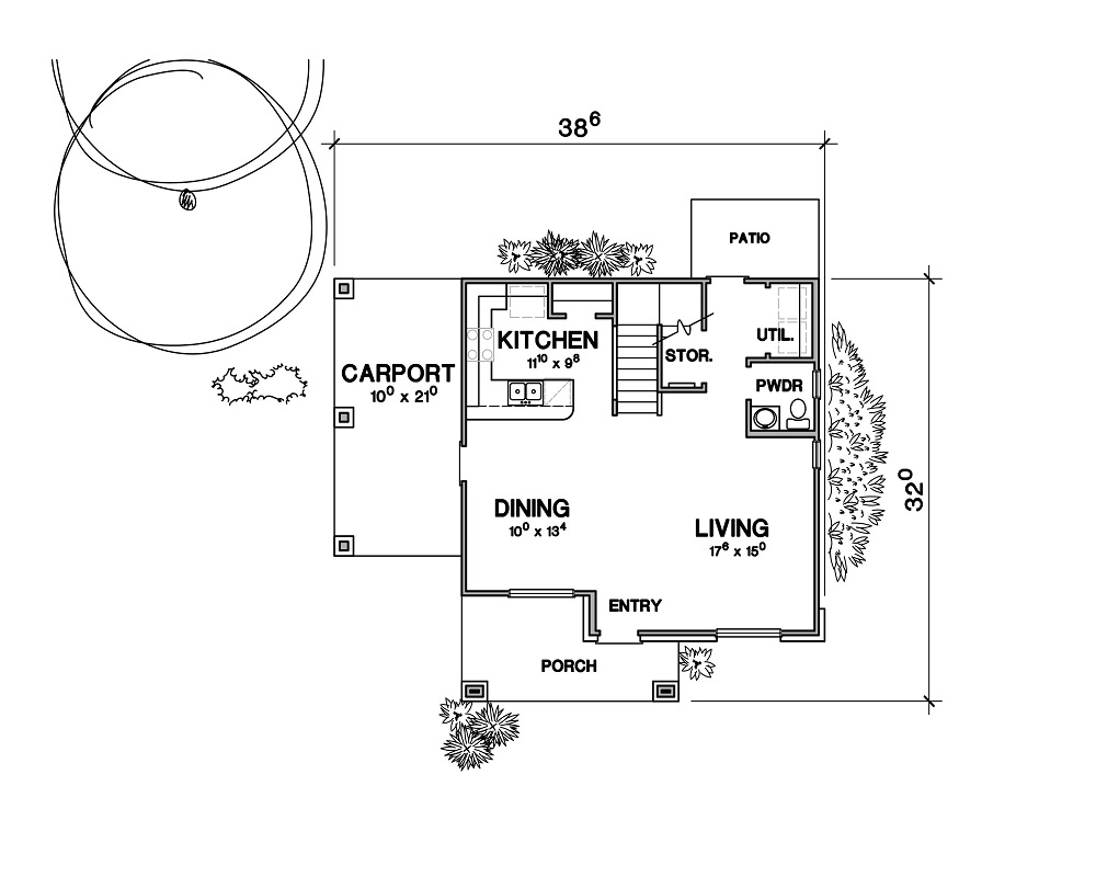 First Floor Plan image of The Kristin House Plan